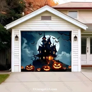 Haunted House | Halloween Garage Door Cover