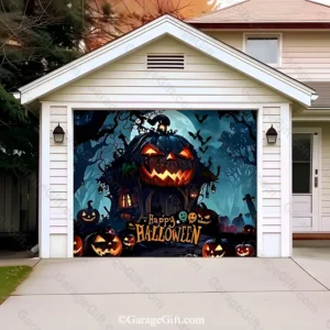 Pumpkin House | Halloween Garage Door Cover